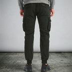 Men's Dark Grey Cargo Jogger Pants with Pockets