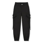 Black Cargo Pants with Belt