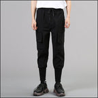 Men's Black Streetwear Cargo Jogger Pants