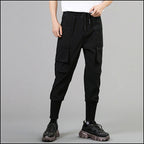 Black Cotton Cargo Pants