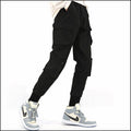 Black Cargo Pants, Straight Cut