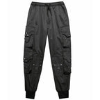 Men's Black Tactical Cargo Joggers with D-Rings