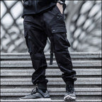 Men's Wide Leg Black Cargo Pants