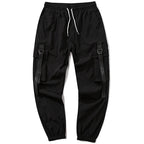 Men's Black Techwear Cargo Joggers with D-Rings