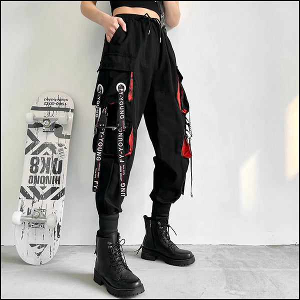 Forever Young Black Cargo Pants