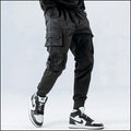 Satin Black Cargo Pants