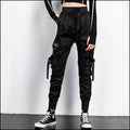 Women's Slim Black Cargo Pants