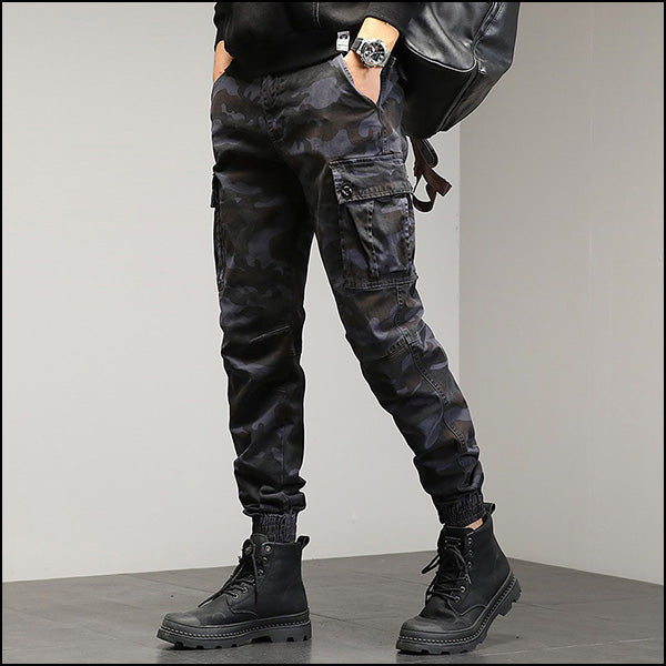 Men's Dark Grey Camo Cargo Joggers