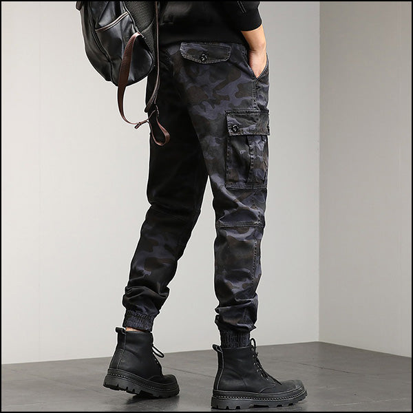 Men's Dark Grey Camo Cargo Joggers