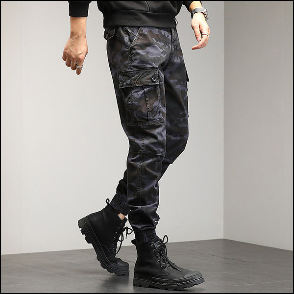 Men's Dark Grey Camo Cargo Joggers