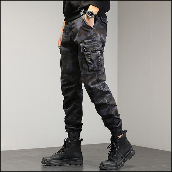 Men's Dark Grey Camo Cargo Joggers