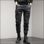 Men's Dark Grey Camo Cargo Joggers