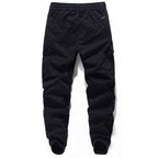 Men's Black Multi-Pocket Cargo Joggers