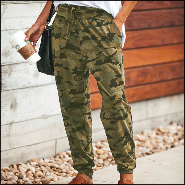 Women's Woodland Camo Drawstring Joggers