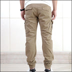 Men's Khaki Slim-Fit Utility Cargo Joggers