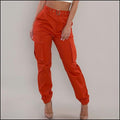 Women's Red Military Pants