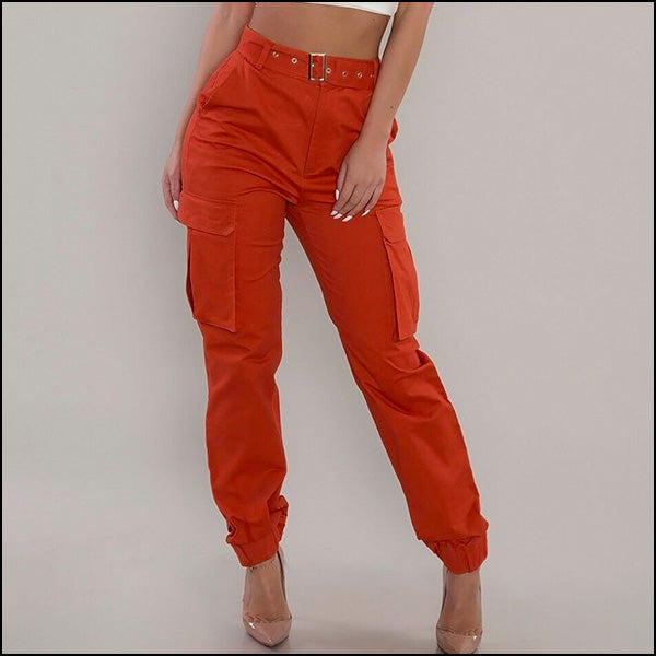 Women's Red Military Pants