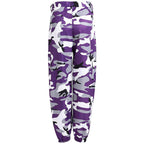Women's Purple White Camo Cargo Jogger Pants