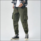 Men's Relaxed Fit Olive Cargo Jogger Pants