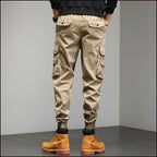Men's Khaki Cargo Jogger Pants