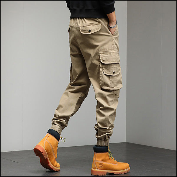 Men's Khaki Cargo Jogger Pants