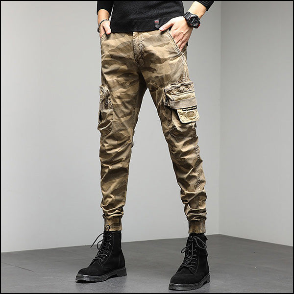 Men's Camouflage Tapered Cargo Jogger Pants