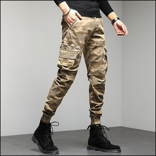 Men's Camouflage Tapered Cargo Jogger Pants