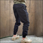 Men's Black Outdoor Cargo Jogger Pants with Pockets