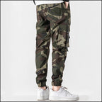 Men's Camouflage Cargo Joggers with Buckle