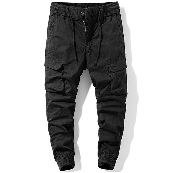 Tapered Black Cargo Pants