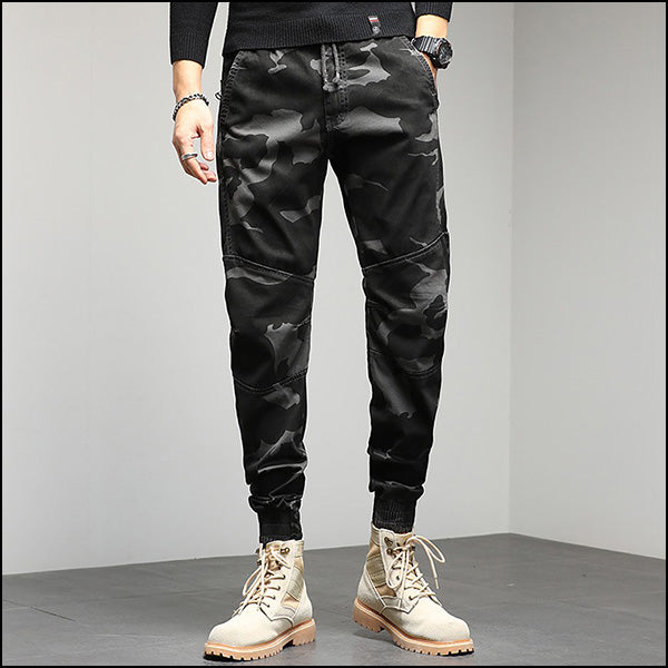Men's Dark Camo Drawstring Jogger Pants
