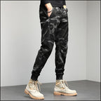 Men's Dark Camo Drawstring Jogger Pants