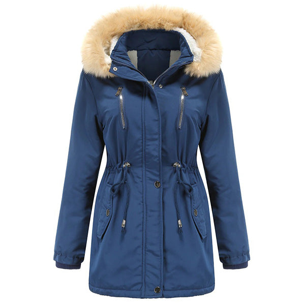 Women's Blue Military Parka