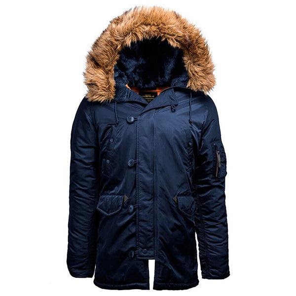 Navy Blue Military Parka