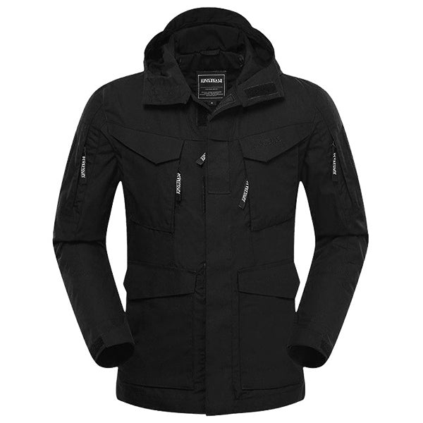 Men's Black Military Parka