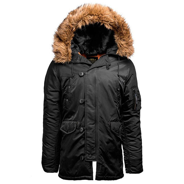 Black Military Parka