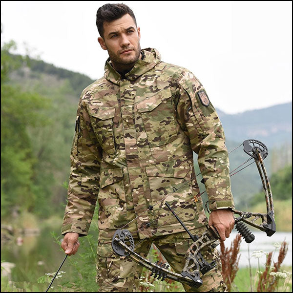 Tactical Multicam Camo Hooded Field Jacket