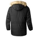 Men's Insulated Winter Parka with Faux Fur Hood