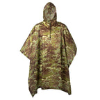 MultiCam Camouflage Waterproof Hooded Poncho