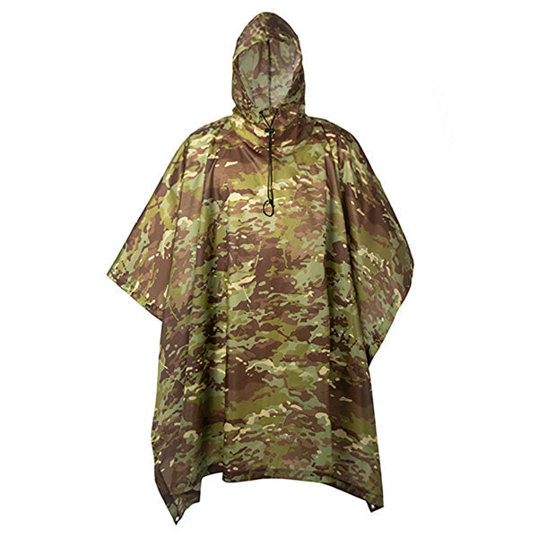 MultiCam Camouflage Waterproof Hooded Poncho