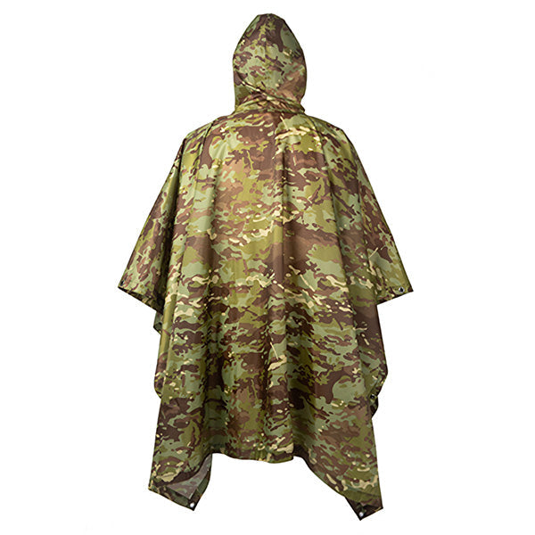 MultiCam Camouflage Waterproof Hooded Poncho