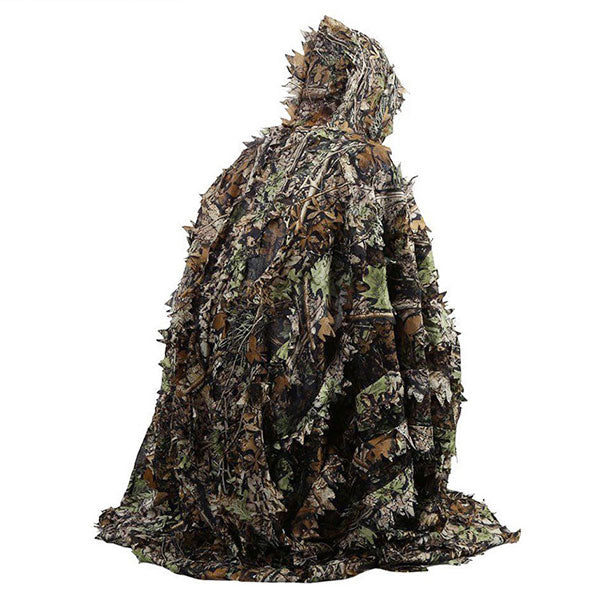 Woodland Camouflage Ghillie Hooded Poncho