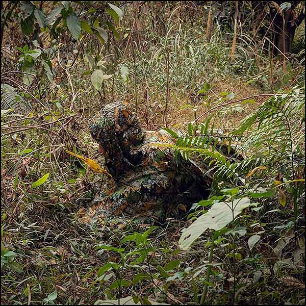 Woodland Camouflage Ghillie Hooded Poncho