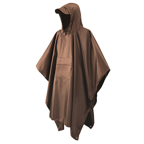 Men's Brown Military Poncho