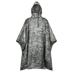 Waterproof Digital Camo Hooded Poncho