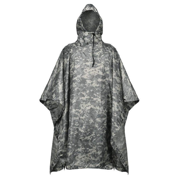 Waterproof Digital Camo Hooded Poncho