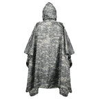 Waterproof Digital Camo Hooded Poncho