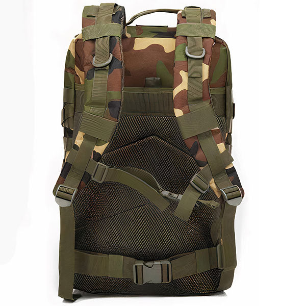 Tactical Woodland Camo Backpack with US Flag