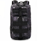Black Digital Camo Tactical MOLLE Backpack