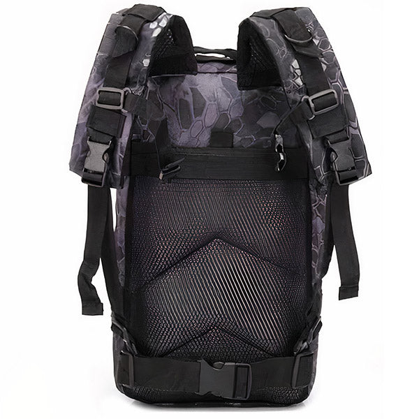 Black Digital Camo Tactical MOLLE Backpack